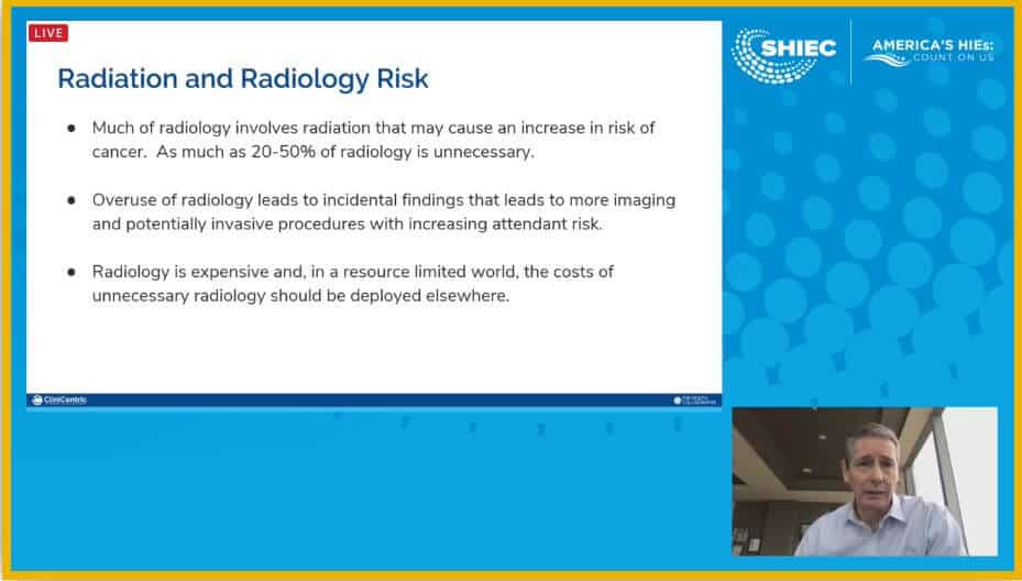 An HIE based, In-Workflow Radiation Risk Reduction Program Approach, Results & Lessons Learned