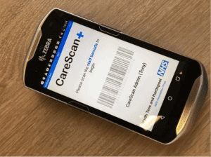 CareScan+ application on phone