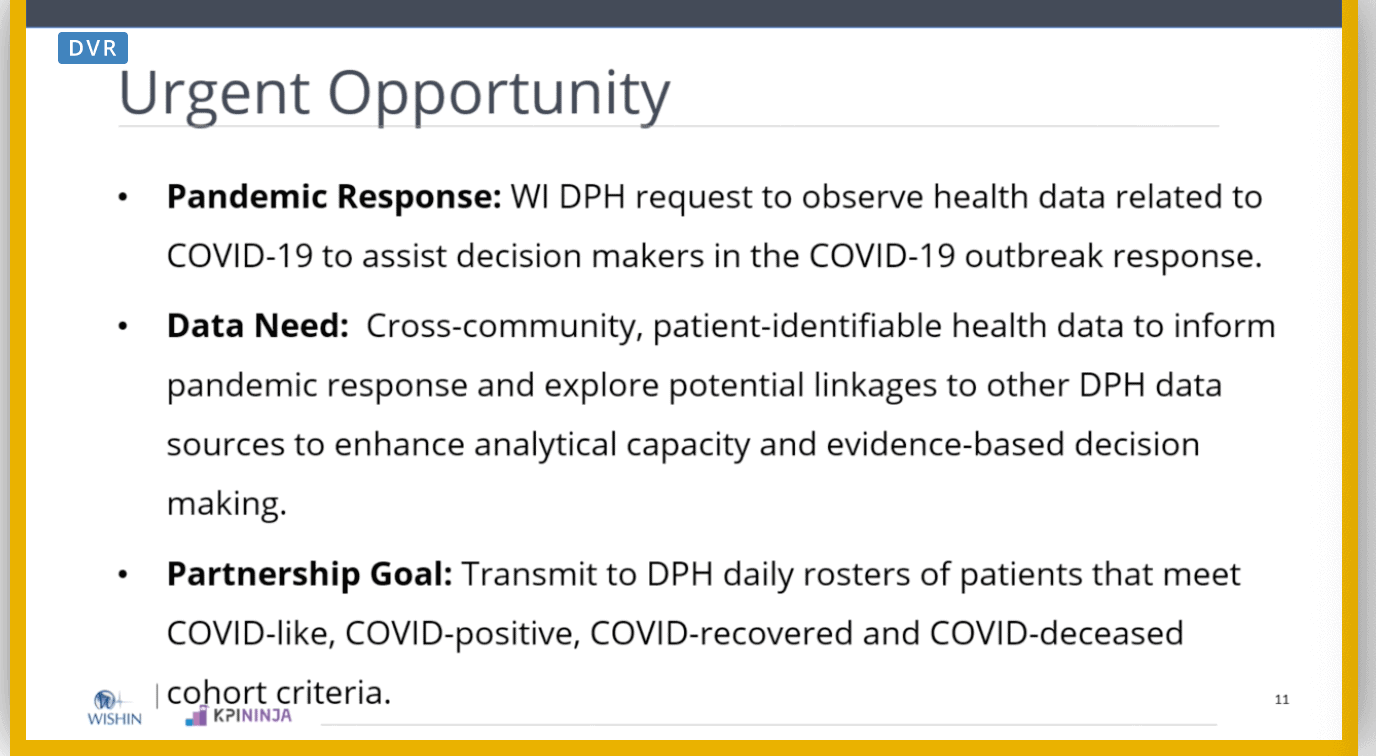Leveraging HIE to Support State Health Department During COVID-19 Pandemic and Beyond