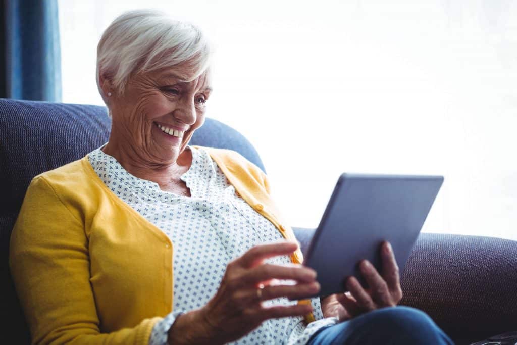 Patient Using Tablet