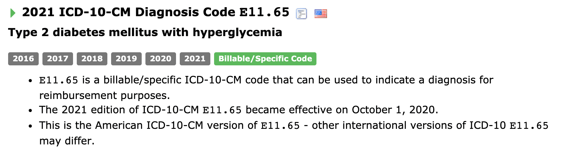 ICD-10 Code Diabetes Mellitus