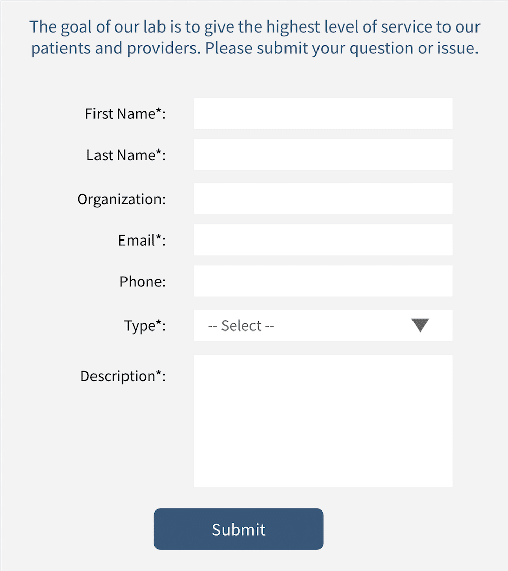 Lab Web-to-Case Form