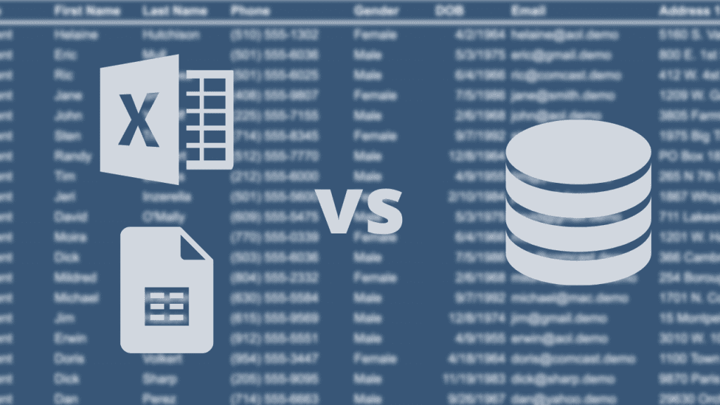 Spreadsheets vs Databases